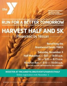 Events Brentwood, TN - Harvest Half and 5K