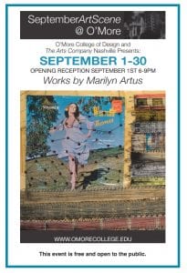 Join O'More College of Design for an opening reception of Works by Marilyn Artus