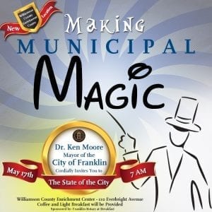 Making Municipal Magic Dr. Ken Moore Mayor City of Franklin, TN Community Events.