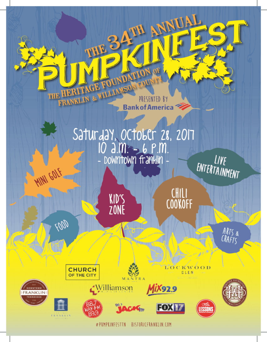 Pumpkinfest downtown Franklin, TN Festival-poster