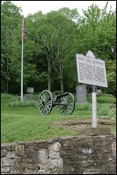 Franklin sign showing the history of Franklin, Tennessee..
