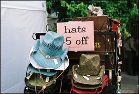 Hats for sale at the Main Street Festival in downtown Franklin, TN, enjoy arts and crafts vendors, entertainment, great food & drink, and fun for the entire family in historic downtown Franklin. 