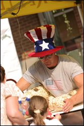 Popcorn vendor at Franklin on the Fourth event in downtown Franklin, the event offers a fireworks show, live bands, games, vendors and more!