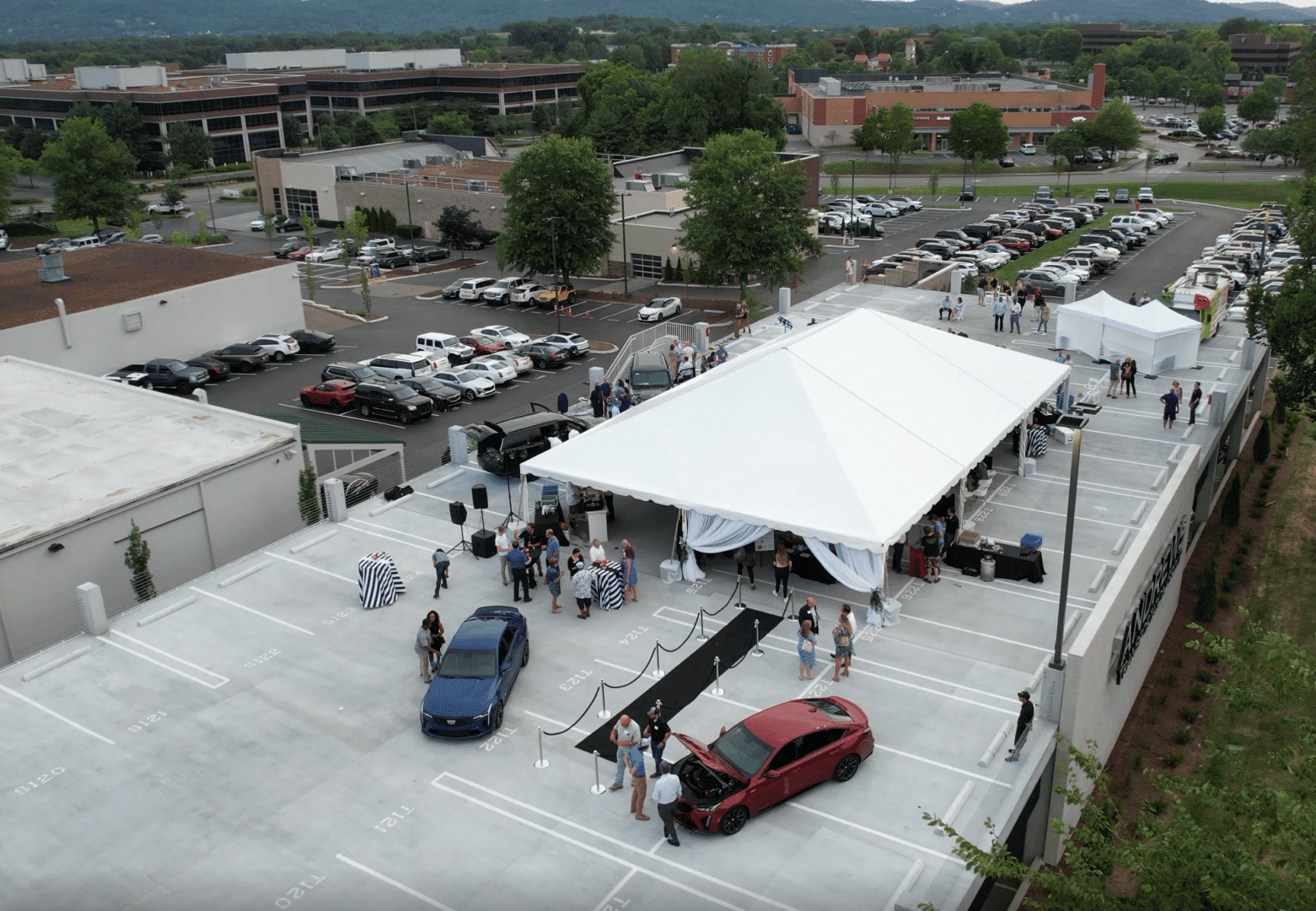 Aerial of Andrews Transportation Group.