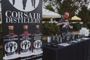 Corsair Distillery at Bootlegger’s Bash, annual event in Franklin, TN featuring Tennessee distillers, a traditional Southern dinner and live entertainment featuring Rock & Roll Pianos – a dueling piano team.