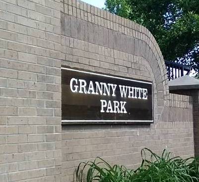Granny White Park is a 32 acre park in Brentwood, Tennessee that includes: walking and exercise trails, the Rotary Pavilion, multipurpose athletic field, four lighted tennis courts, lighted baseball/softball fields with dugout covers and a children’s playground.