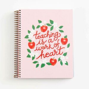 Teacher Gift Ideas - Teaching Is A Work of Heart Journal - 6x8