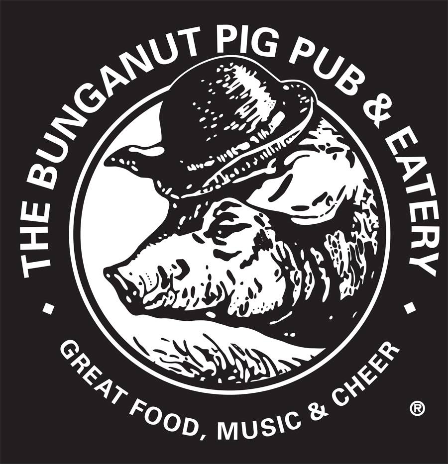 Logo, Bunganut Pig Bar and Restaurant Downtown Franklin TN.