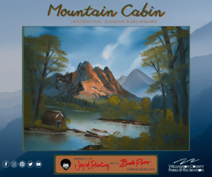 Franklin TN Teen & Adult Activities - Bob Ross Certified Oil Painting Mountain Cabin