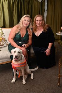 Mary Jennings, Paige Jennings and Dog Shasta Heritage Ball Franklin TN Event