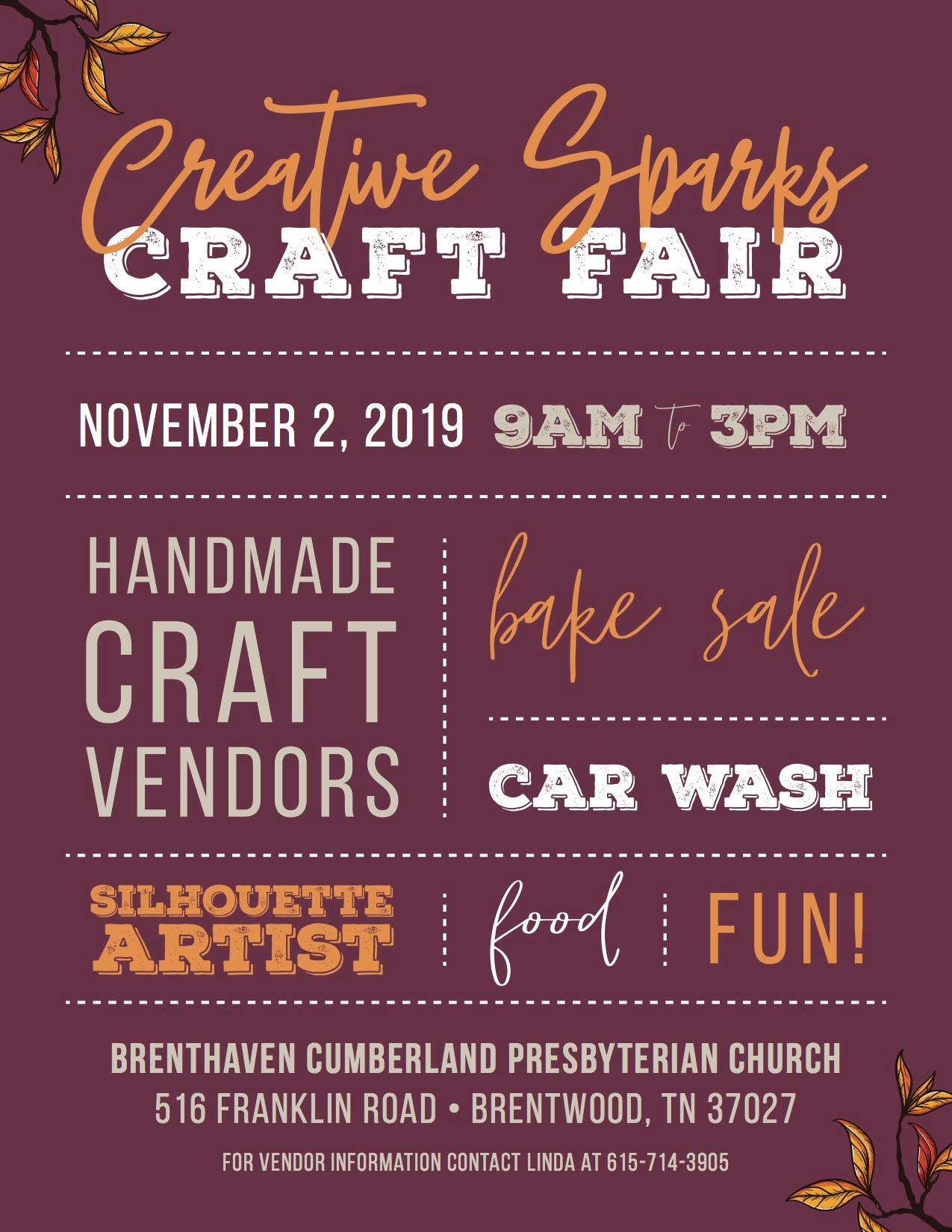 creative sparks craft fair brentwood tn event