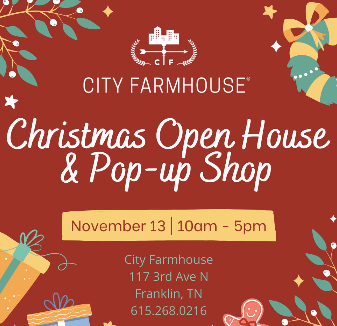 Christmas Shopping Event Downtown Franklin Christmas Open House & Pop Up Shop at City Farmhouse.