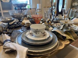 Thanksgiving table setting by Franklin, TN shop, Gracious Home in Franklin, Tennessee.