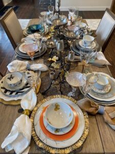 Table setting by Gracious Home in Franklin, TN, Thanksgiving decor.