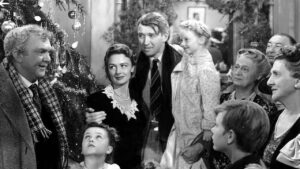 It's A Wonderful Life showing in downtown Franklin at The Franklin Theatre.