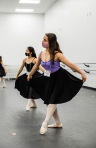 Local students practicing to perform in Nashville's Nutcracker.