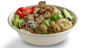 Franklin, TN CoreLife Eatery Greek Chicken & Quinoa Greens & Grains Bowl.