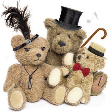 3 stuffed-animal bears, Brentwood, TN Family Event-Goldie Locks by Nashville Opera.