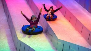 Ice tubing is one of the Winterfest family events in Nashville.