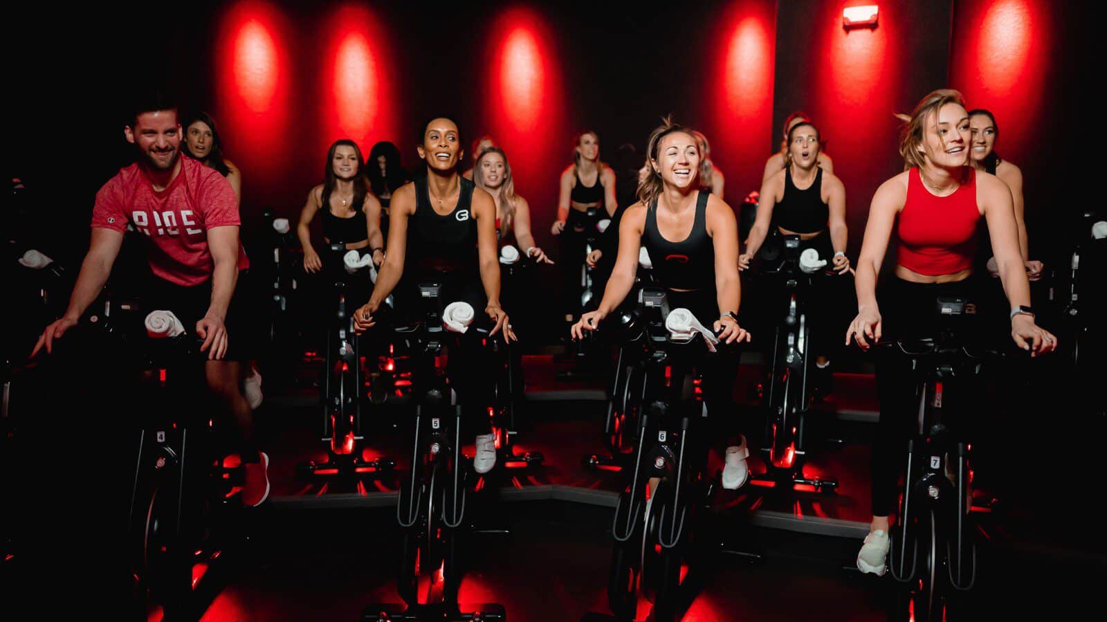 Instructors riding bikes at the Brentwood, TN Cycle Bar, fitness and well-being in Brentwood, Tennessee.