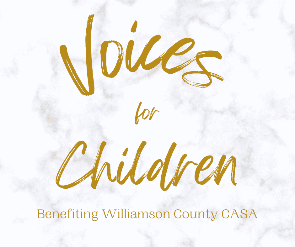 Logo, CASA Voices for Children Fundraising Event in Franklin, Tennessee.