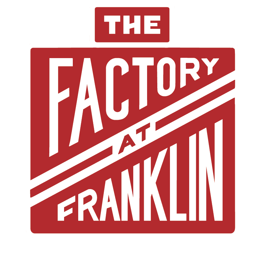 Logo for The Factory at Franklin in downtown Franklin, TN, shopping, restaurants, an event venue & so much more!