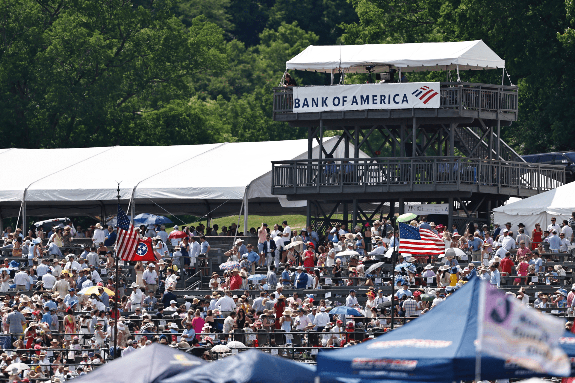 The sold-out box seat area at Iroquois Steeplechase, sponsored by Bank of America copy