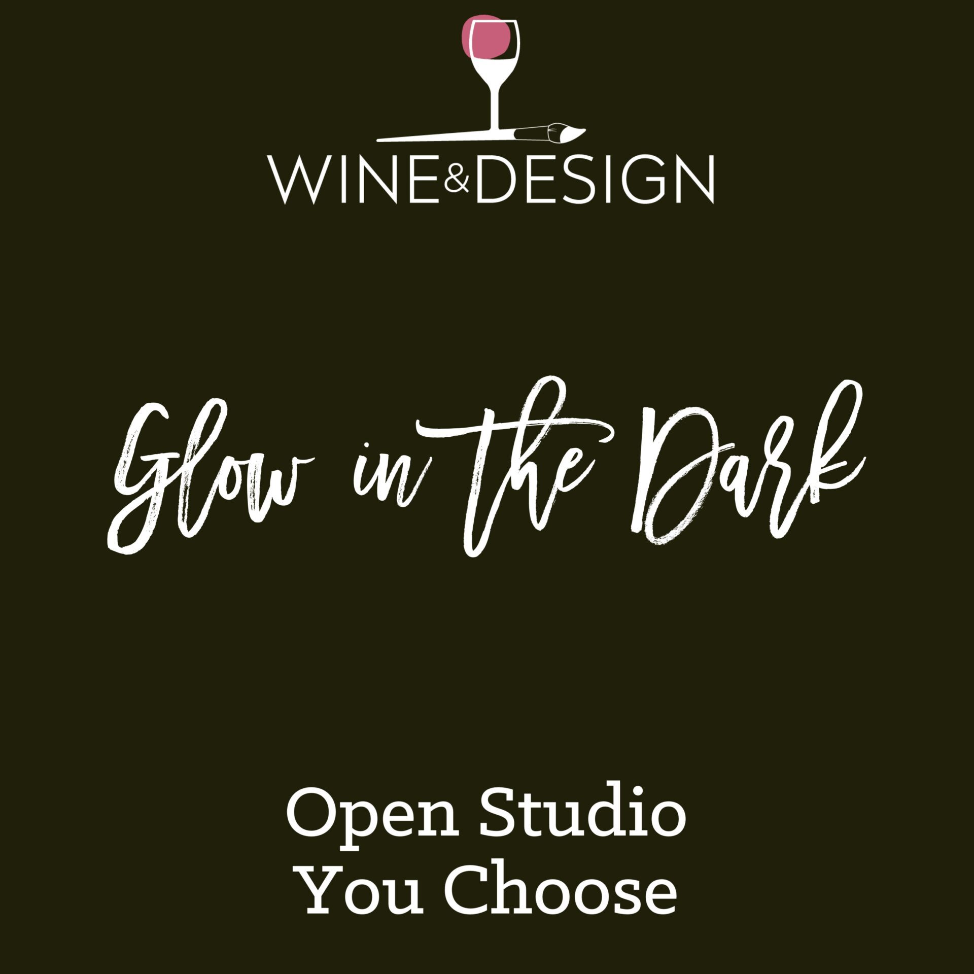 Wine & Design Franklin in-studio 5th Anniversary Glow in the Dark Paint & Sip pARTy featuring live DJ and several painting options (including a mystery painting option).