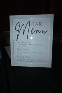 Bar Menu - Heritage Ball Franklin TN.