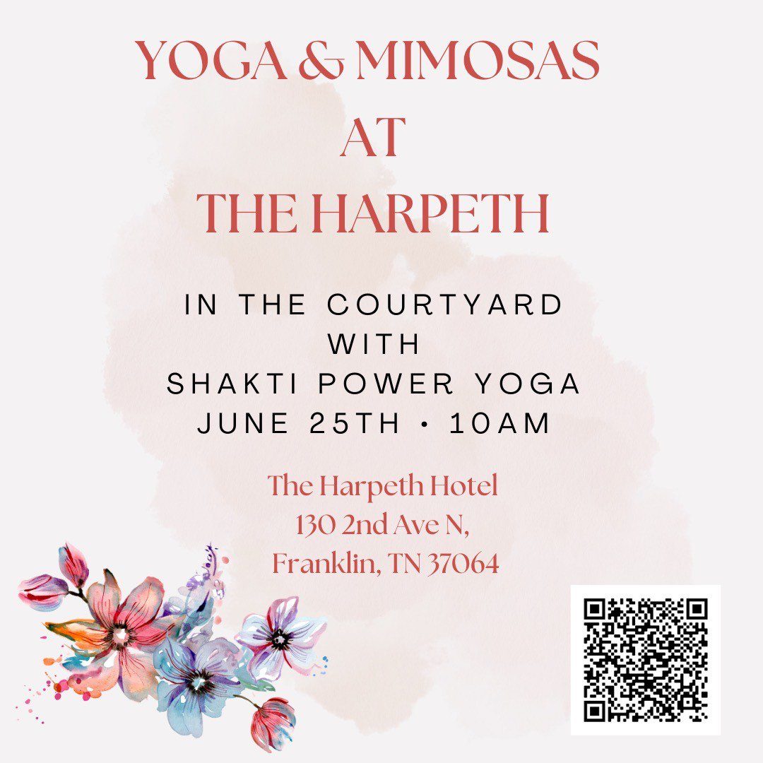 Yoga & Mimosas at The Harpeth in downtown Franklin.