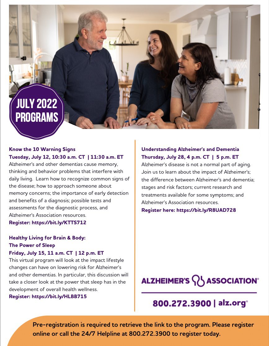 Tennessee Alzheimer's Association List of Programs.