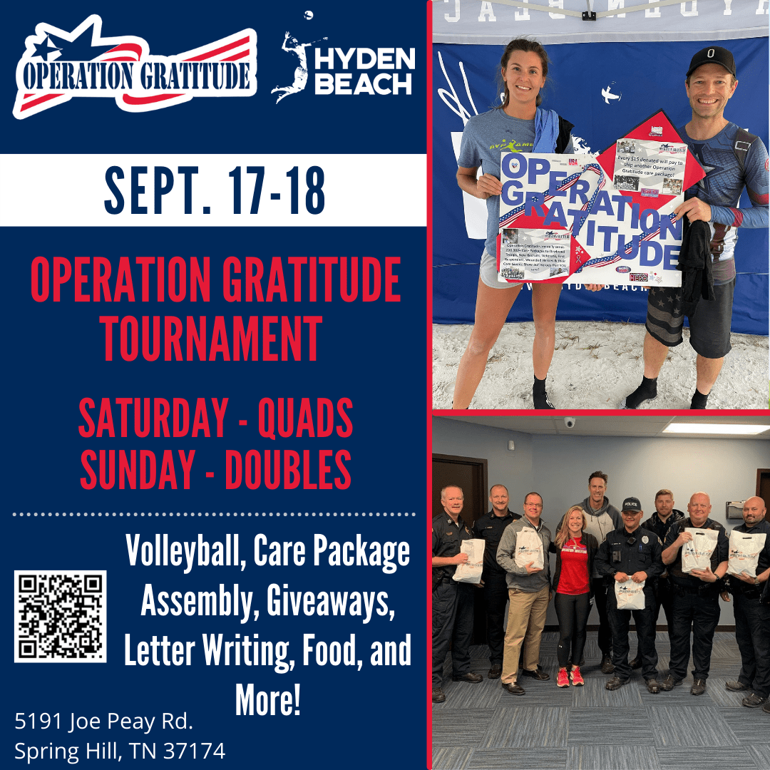 Operation Gratitude Volleyball Tournament in Spring Hill, TN.
