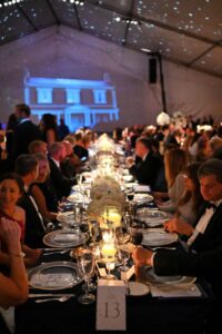 49th Annual Heritage Ball Seated dinner with Carnton imagery.