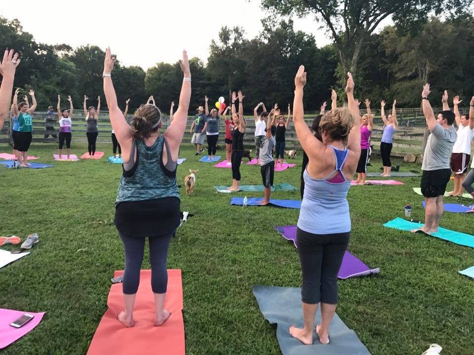 Goat Yoga Nashville in Nolensville, TN.