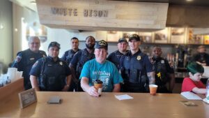 White Bison Celebrates Coffee with a Cop Murfreesboro, Tenn Event