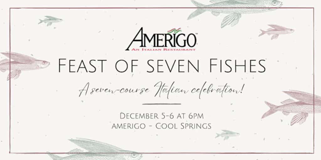 Feast of Seven Fishes Dinner event in Brentwood, Tenn., at Americas Italian Restaurant.