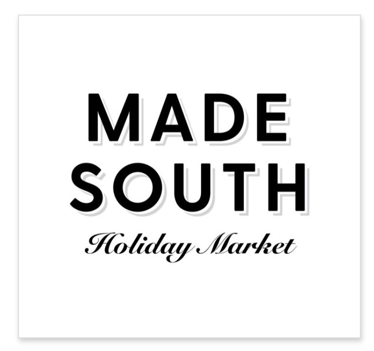 Logo, MADE SOUTH Holiday Market in downtown Franklin, Tenn., offers Christmas shopping with 60+ makers and artisans, the best holiday market in the state of Tennessee!
