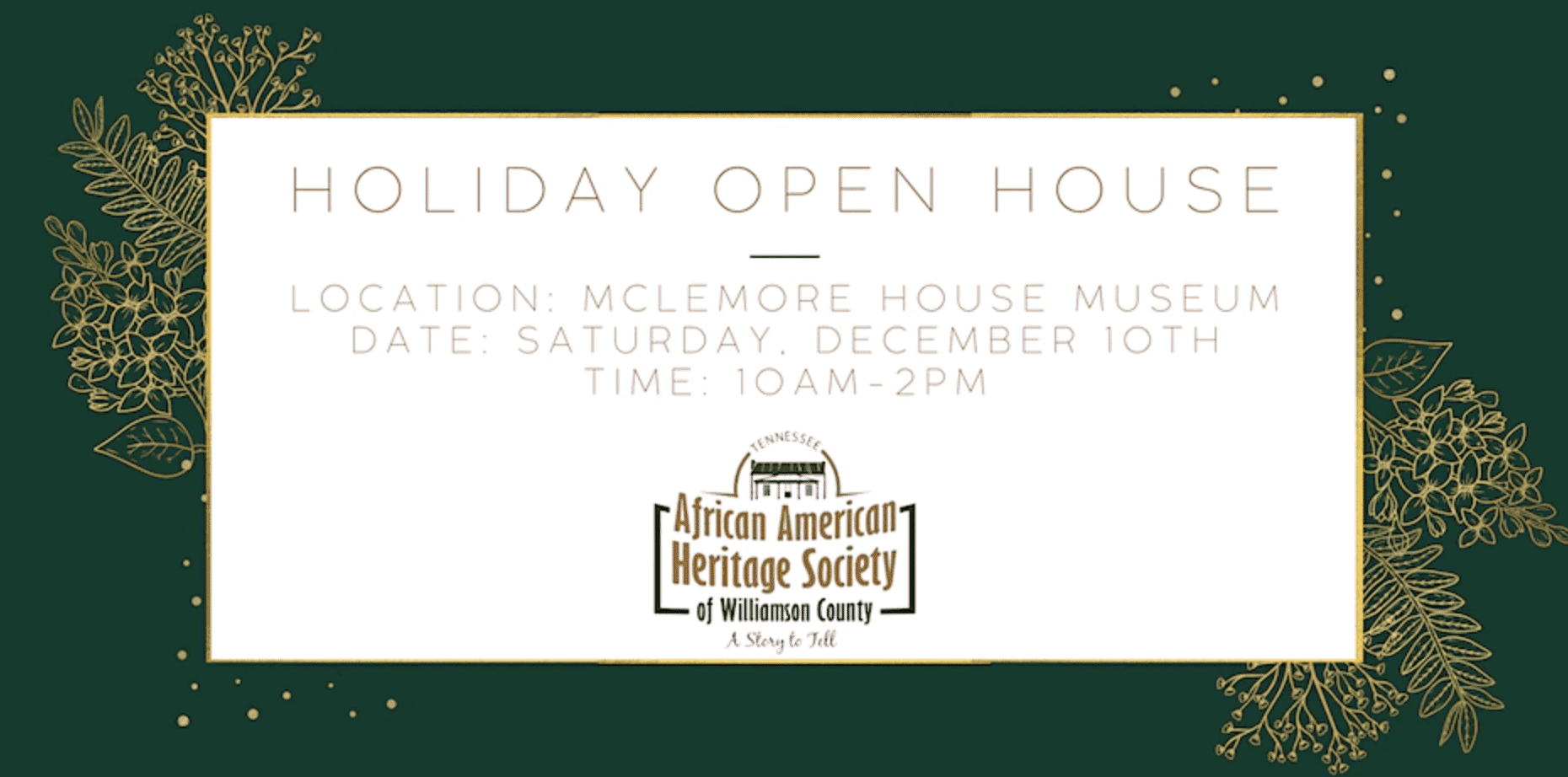 McLemore House Museum Holiday Open House