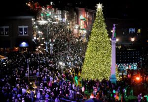 Franklin Christmas Tree Lighting on the Square in downtown Franklin, Tennessee.