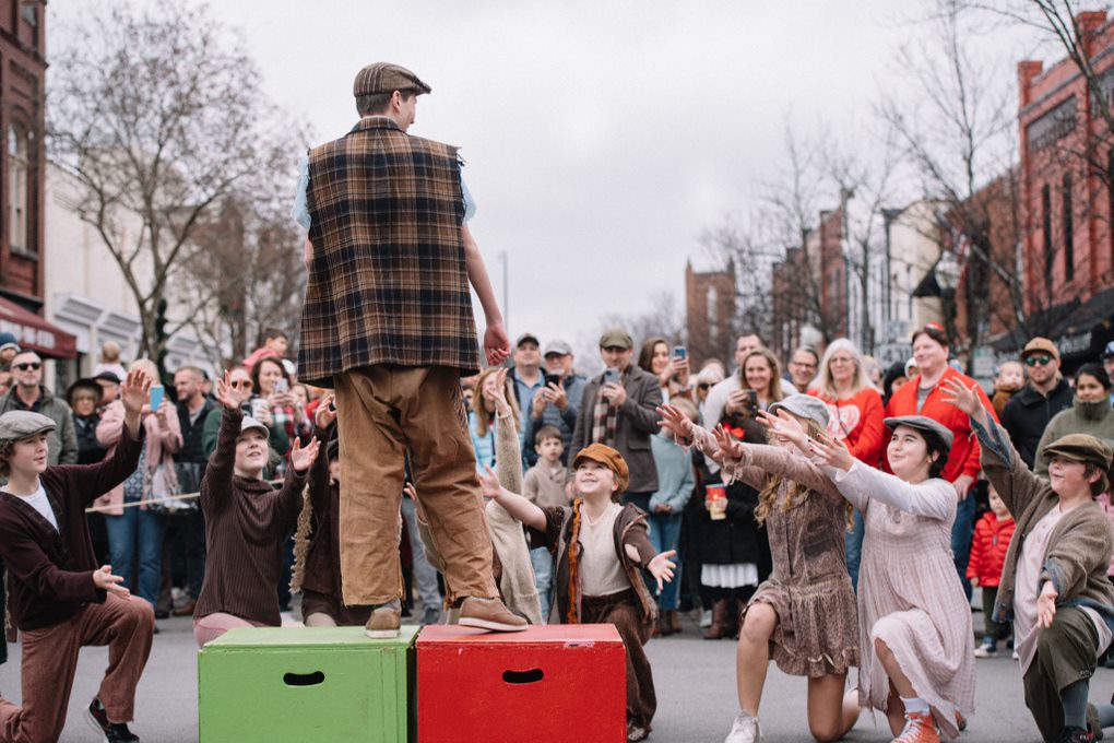 A performance at Dickens of a Christmas festival in downtown Franklin.