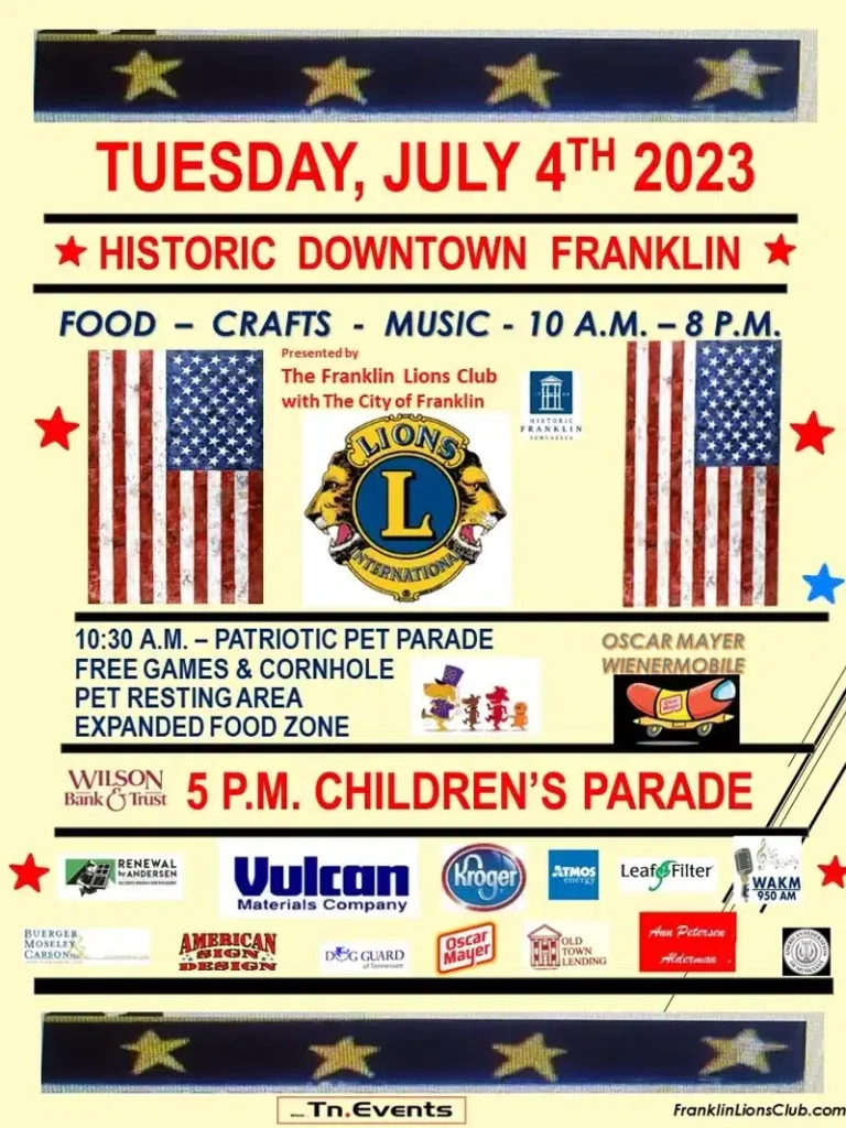 Franklin on the Fourth is a Patriotic festival in Downtown Franklin, Tennessee.