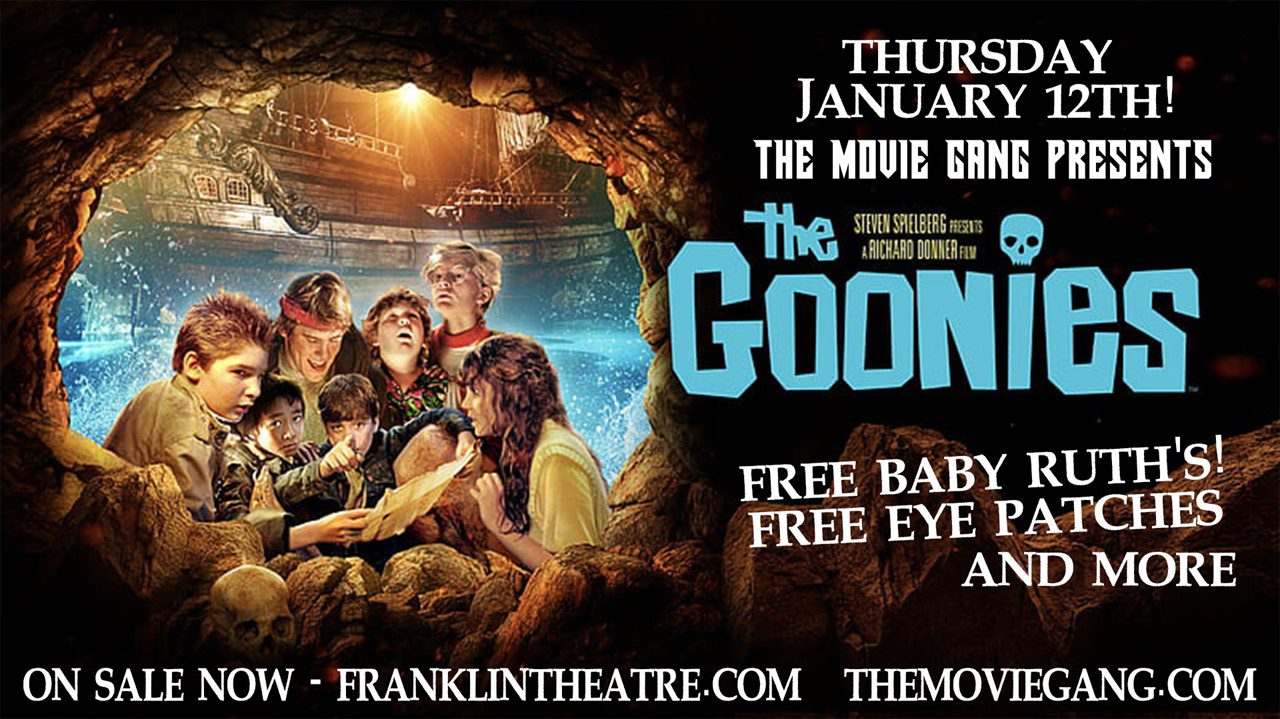 The Movie Gang Presents- The Goonies, an event in Downtown Franklin at The Franklin Theatre.