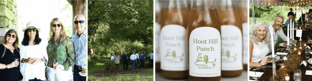 Dinner in the Forest Event Brentwood Owls Hill.