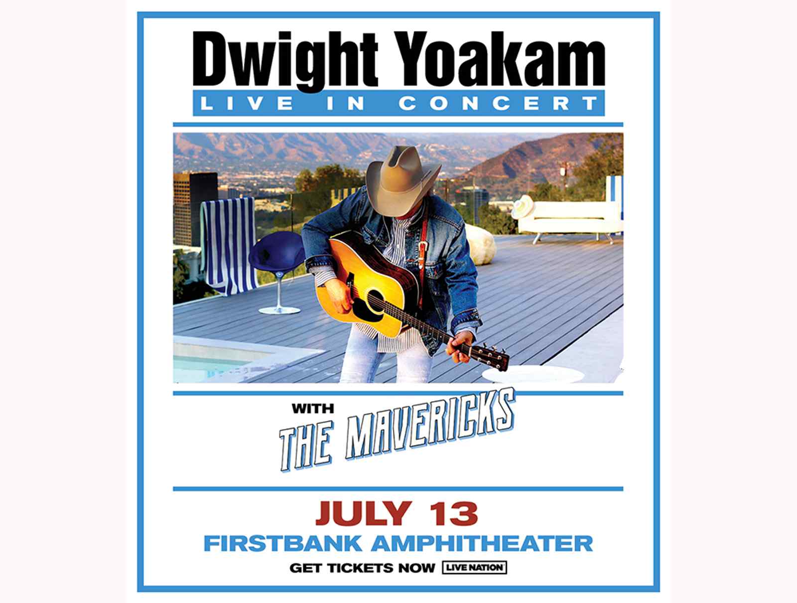 Dwight Yoakam with The Mavericks in Franklin, Tenn., at FirstBank Amphitheater.