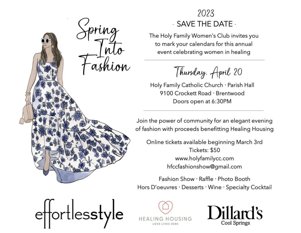Holy Family Fashion Show in Brentwood, TN.
