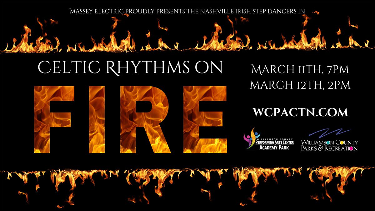 Nashville Irish Step Dances Celtic Rhythms on Fire Show in Franklin, Tennessee.