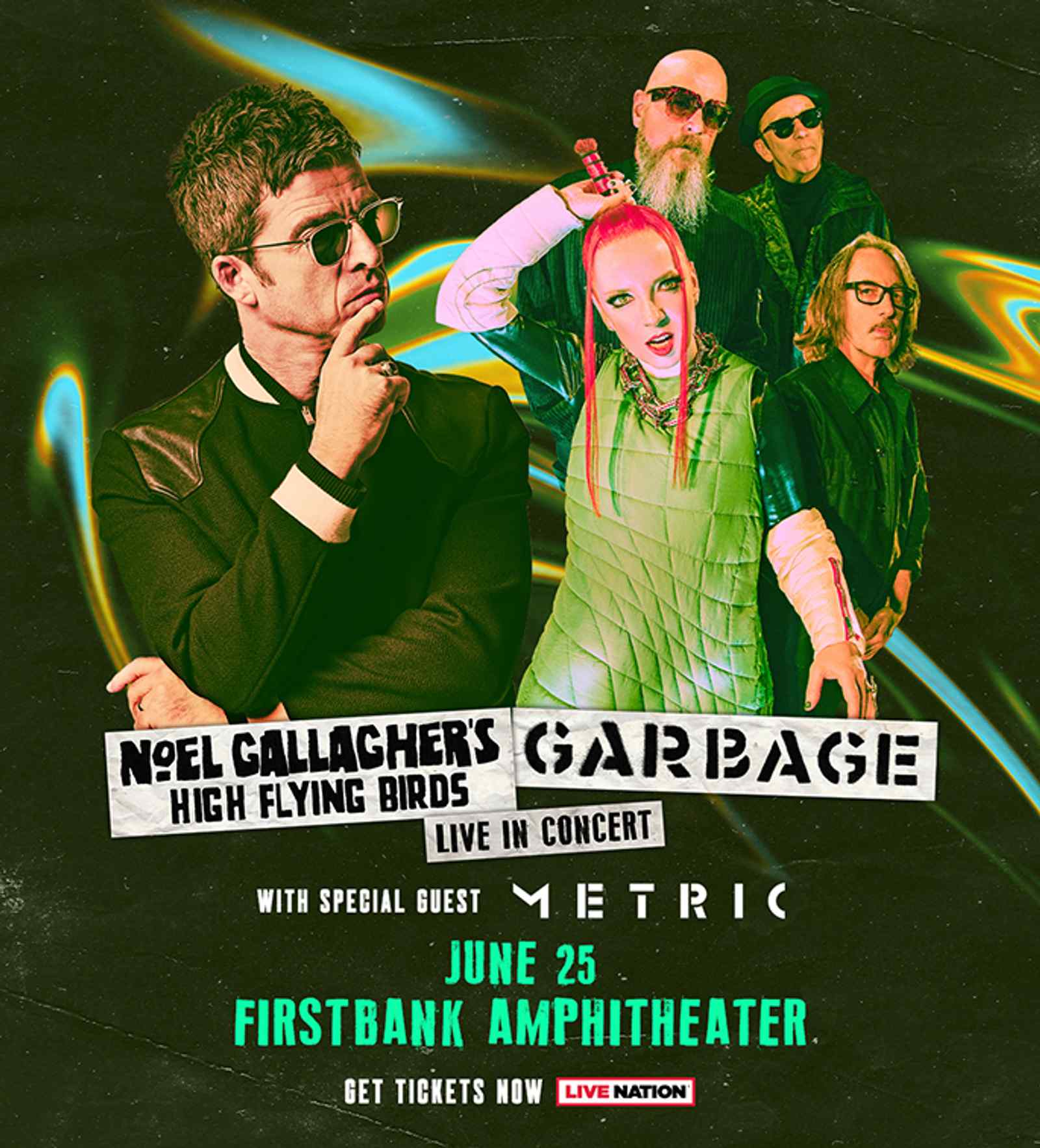 Noel Gallagher's High Flying Birds and Garbage with special guest Metric Franklin TN FirstBank Amphitheater.