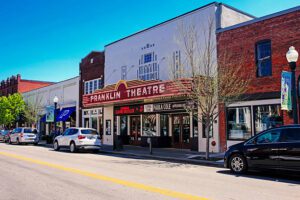 The Franklin Theatre on Main Street in downtown Franklin, Tennessee.