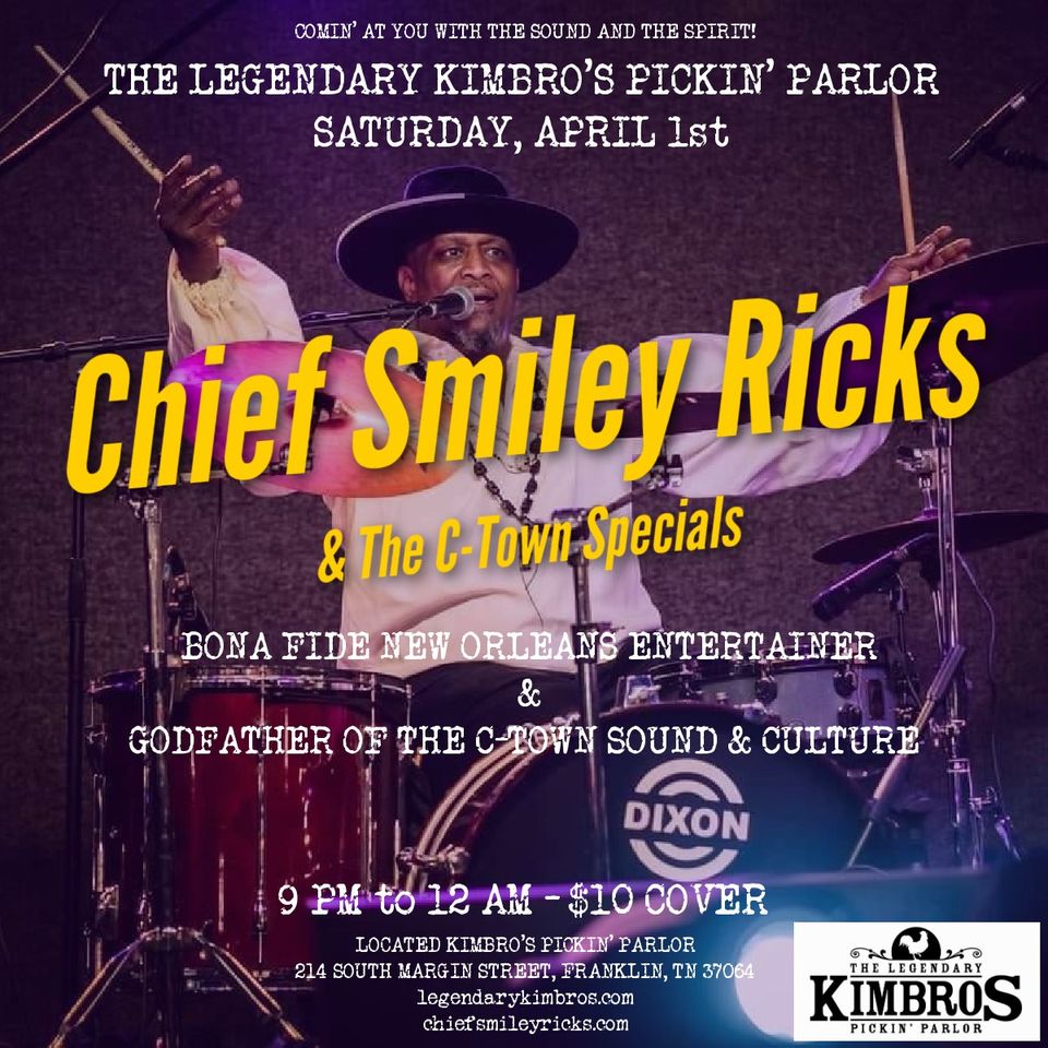 Chief Smiley Ricks LIVE @ The Legendary Kimbro's Pickin' Parlor Downtown Franklin