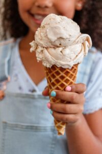Ice cream cone, Hattie Jane's Creamery Nashville, Murfreesboro and Columbia offers Easter specials with signature flavors like Cookie Jar Supreme, Honeycomb, Nana Puddin’, and more.